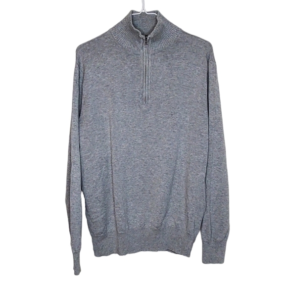 J. Crew Other - J Crew Men's Half-zip Cotton Sweater, Gray Pullover Business Casual Sweater Sz M